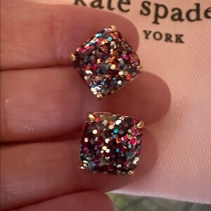 Kate Spade Multicolor Glitter Stud Earrings